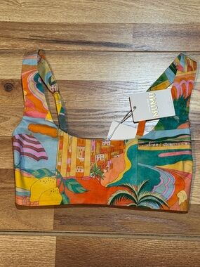 Show Me Your MuMu Vibrant Orange, Teal & Pink Scenic Crop Top